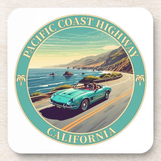Pacific Coast Highway, Californië Bier Onderzetter (Voorkant)