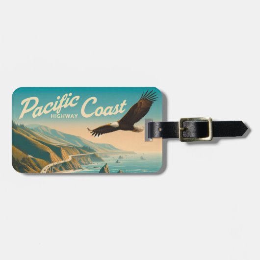 Pacific Coast Highway Eagle Bagagelabel (Voorkant horizontaal)