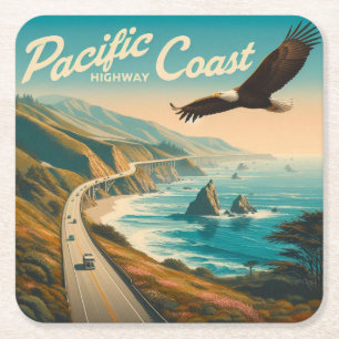 Pacific Coast Highway Eagle Kartonnen Onderzetters