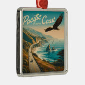 Pacific Coast Highway Eagle Metalen Ornament (Rechts)