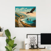Pacific Coast Highway Eagle Poster (Thuiskantoor)