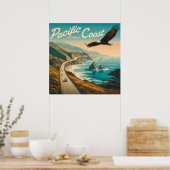 Pacific Coast Highway Eagle Poster (Keuken)
