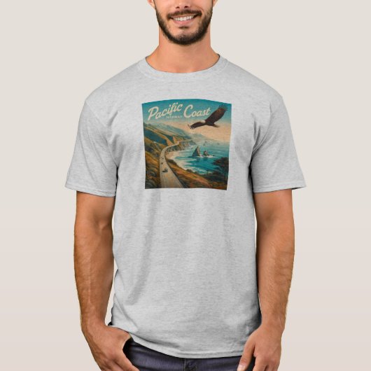 Pacific Coast Highway Eagle T-shirt (Voorkant)