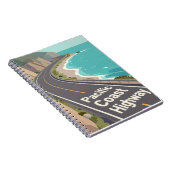 Pacific Coast Highway Grafische Reis Kunst Notitieboek (Rechterzijde)