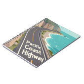 Pacific Coast Highway Grafische Reis Kunst Notitieboek (Linkerzijde)