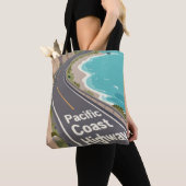 Pacific Coast Highway Graphic Travel Art Tote Bag (Dichtbij)