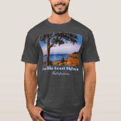 Pacific Coast Highway Hwy One California Retro T-shirt (Voorkant)