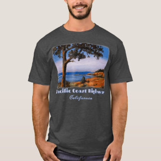Pacific Coast Highway Hwy One California Retro T-shirt