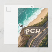 Pacific Coast Highway Lucht Reis Kunst Briefkaart (Voorkant / Achterkant)