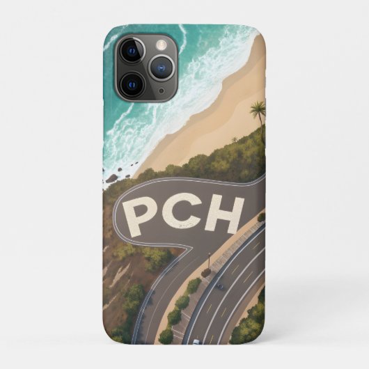 Pacific Coast Highway Lucht Reis Kunst Case-Mate iPhone Case (Achterkant)