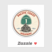 pacific coast highway motorfiets california route  sticker (Vel)
