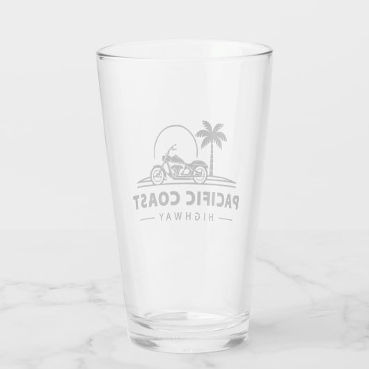 Pacific Coast Highway Motorfiets Glas (Achterkant)