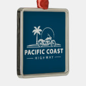 Pacific Coast Highway Motorfiets Metalen Ornament (Rechts)
