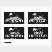 Pacific Coast Highway Motorfiets Rechthoekige Sticker (Vel)