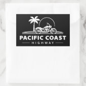 Pacific Coast Highway Motorfiets Rechthoekige Sticker (Tas)