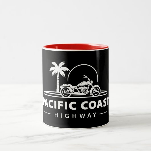 Pacific Coast Highway Motorfiets Tweekleurige Koffiemok (Center)