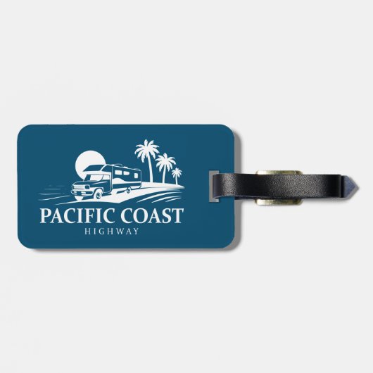 Pacific Coast Highway Recreatievoertuig Bagagelabel (Achterkant horizontaal)
