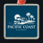 Pacific Coast Highway Recreatievoertuig Metalen Ornament<br><div class="desc">Pacific Coast Highway,  ook wel bekend als California Route 1 of de PCH is een van de meest verbazingwekkend schilderachtig wegen in de wereld,  bedoeld om langzaam te worden doorkruist,  terwijl ze hijgen naar de bergen,  torenhoge bomen,  uitgestrekte stranden en eindeloze hemel.</div>