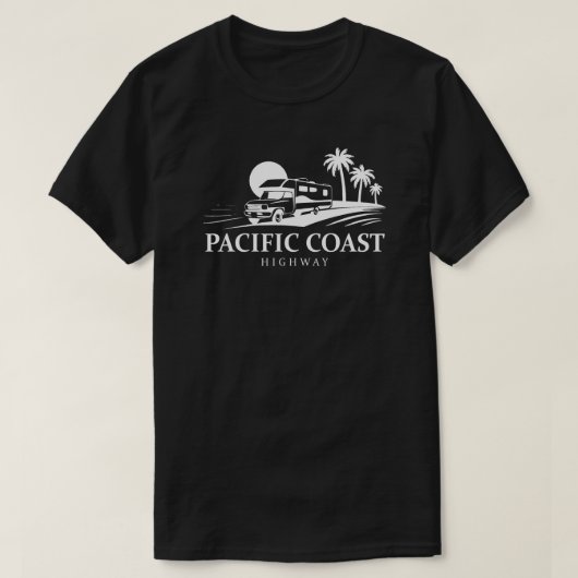 Pacific Coast Highway Recreatievoertuig T-shirt (Design voorkant)