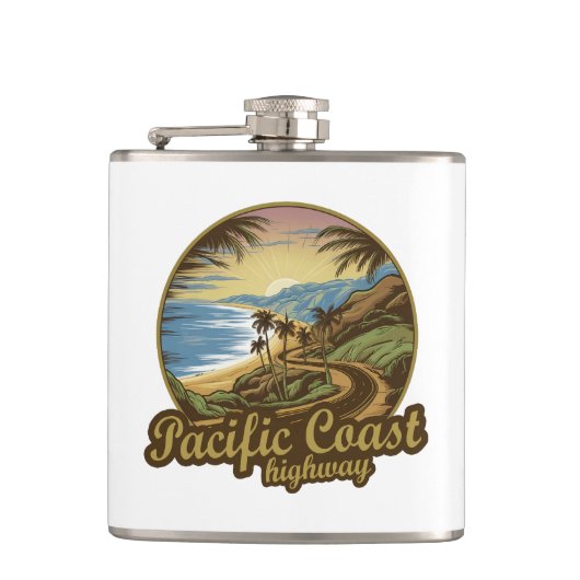 Pacific Coast Highway Retro Heupfles (Voorkant)