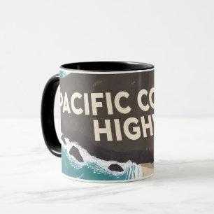 Pacific Coast Highway Retro Reis Kunst Mok