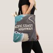 Pacific Coast Highway Retro Travel Art Tote Bag (Dichtbij)