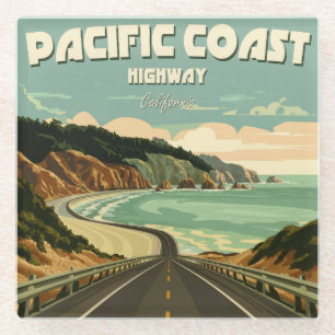 Pacific Coast Highway Vista Glazen Onderzetter
