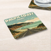 Pacific Coast Highway Vista Kartonnen Onderzetters (Schuin)