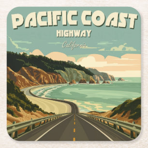 Pacific Coast Highway Vista Kartonnen Onderzetters