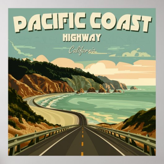 Pacific Coast Highway Vista Poster (Voorkant)