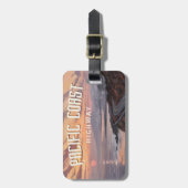 Pacific Coast Highway zonsondergang Bagagelabel (Voorkant verticaal)