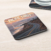 Pacific Coast Highway zonsondergang Bier Onderzetter (Linkerzijde)