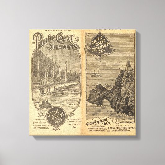 Pacific Coast Steamship Company 2 Canvas Afdruk (Voorkant)