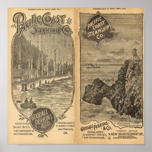 Pacific Coast Steamship Company 2 Poster (Voorkant)