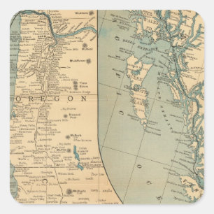 Pacific Coast Steamship Company Vierkante Sticker