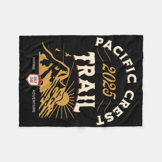 Pacific Crest Trail 2025 PCT Hike Fleece Deken (Voorkant (Horizontaal))
