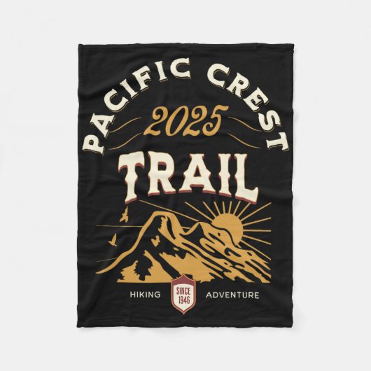 Pacific Crest Trail 2025 PCT Hike Fleece Deken (Voorkant)