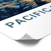 Pacific Crest Trail Californië Reisprint Poster (Hoek)