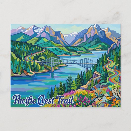 Pacific Crest Trail, Cascade Locks Oregon Briefkaart (Voorkant)