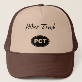 Pacific Crest Trail Hiker Trash Brown Trucker Hat Trucker Pet