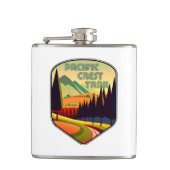 Pacific Crest Trail Kleuren Heupfles (Voorkant)