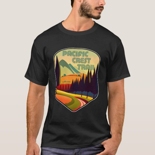 Pacific Crest Trail Kleuren T-shirt (Voorkant)