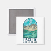 Pacific Crest Trail Kunst Magneet (Voorkant / Achterkant)