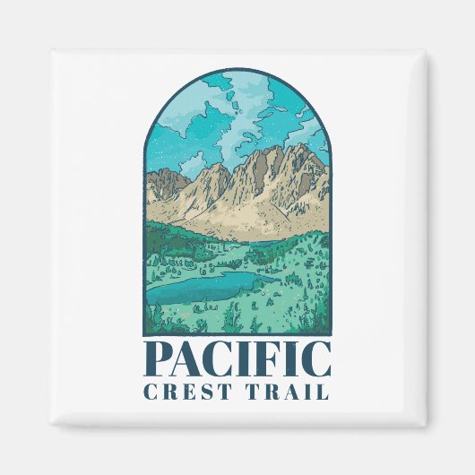 Pacific Crest Trail Kunst Magneet (Voorkant)