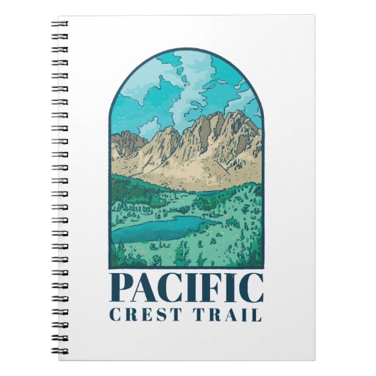 Pacific Crest Trail Kunst Notitieboek (Voorkant)