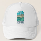 Pacific Crest Trail Kunst Trucker Pet (Voorkant)