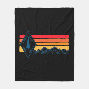 Pacific Crest Trail Marker Sign Retro Hiki Fleece Deken