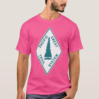  Pacific Crest Trail Marker Sign Retro Hiki T-shirt