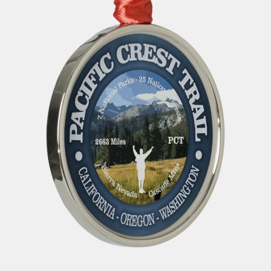 Pacific Crest Trail Metalen Ornament (Rechts)