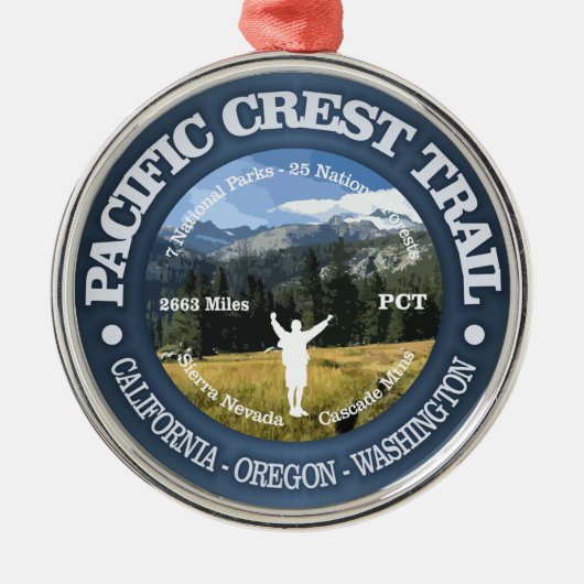 Pacific Crest Trail Metalen Ornament (Voorkant)